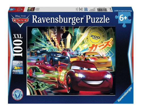 Rompecabezas Ravensburger Disney Cars Neón 100 Piezas XXL 6+