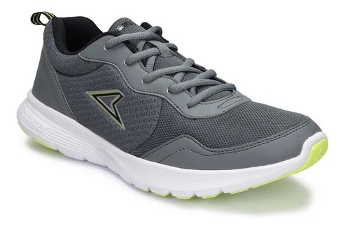 Zapatilla Power Wave Accent Niño Gris/lima