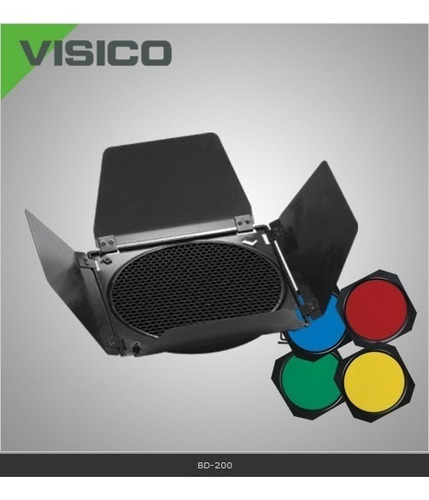 Imagen 7 de 10 de Chapaletas Barndoor Flash Estudio C/ Panal Abejas Y Filtros