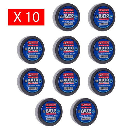 Pack X 10 Cinta Autosoldable Tacsa 19mm X 0,76mm X 2mt