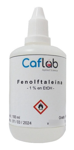 Sn. Fenoftaleina 1 % Indicador Ácido/base - 100 Ml - Caflab