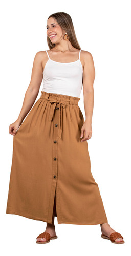 Maxi Falda Silvana De Rayon Verano Arma Tu Look