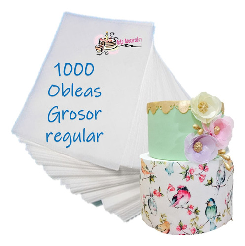 1000 Hojas De Arroz Y Papa Comestible Para Pastel Oblea Almi