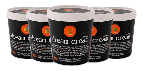 Kit Com 5 Máscara Super Hidratante Lola Dream Cream 200g