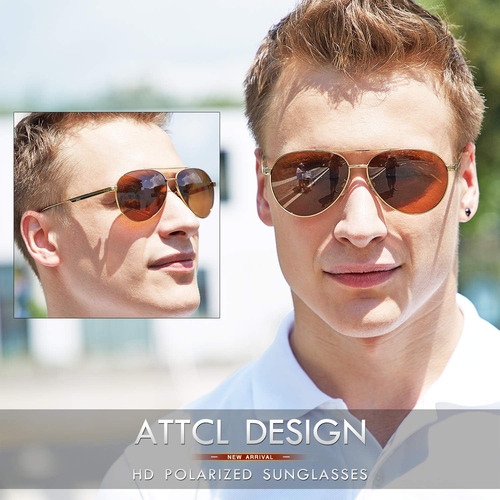 Attcl Gafas De Sol Polarizadas Piloto De Moda Para Hombres P