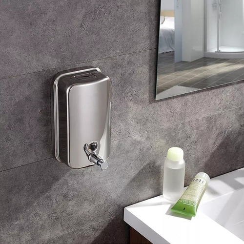 Imagen 4 de 8 de Dispensador Jabón Rellenable 500 Ml. Acero Inoxidable