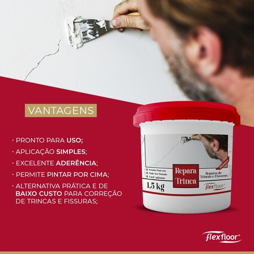 Repara Trinca Sela Trinca Veda Trinca 1,5kg Flexfloor