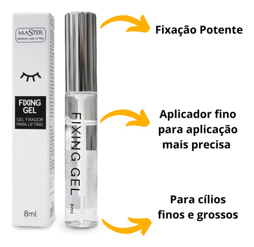 Gel Fixador Cílios Lash Lifting Cola Adesivo 8ml Master