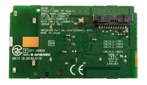 Modulo Wifi LG Modelo: 49uk7500pua N/p: Eat63377302