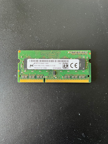 Memoria Ram Micron 4gb Ddr3 Laptop 1rx8 Pc3l-12800s-11-13-b2 (Usado)