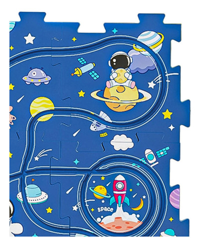 Pista De Rompecabezas Espacio De Rompecabezas De 4 Piezas