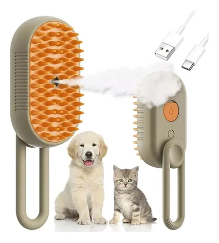 Cepillo De Vapor Quita Pelos 3en 1 Para Mascotas Masajeador | Cuotas sin interés