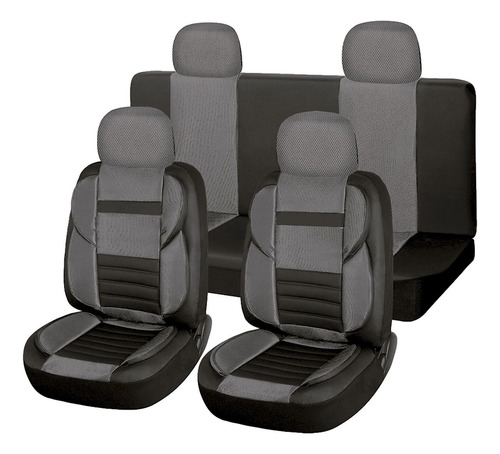 Funda Universal Cubre Asiento Negro Gris C Riñoner