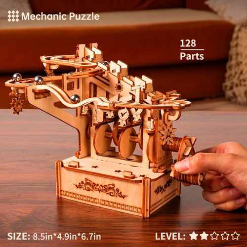 Rompecabezas 3d Con Movimiento Mecánico, Diy, Madera Eco