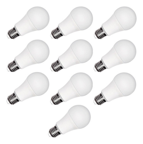 Foco Led 10w Light White O Calida E27 Ahorrador 10 Focos