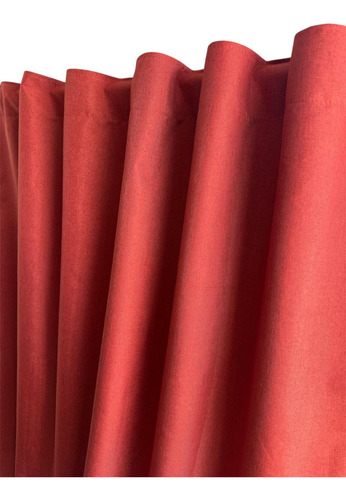Cortinas Blackout Lino | 2 Paños 210x135 Terracota