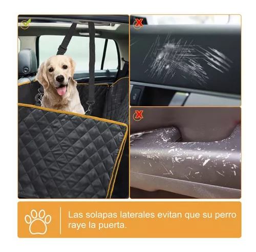 Funda de asiento de coche para perro, hamaca para asiento trasero de  automóvil con ventana de malla, resistente al agua 600D tela Oxford para  asiento