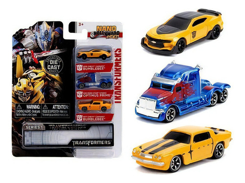 Nano Transformers 1 Hollywood Rides Jada Esc 1:64 Optimus Color Negro