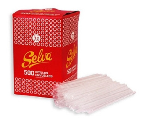 Pitillo Envuelto 7 3/4 Caja De 500 Und