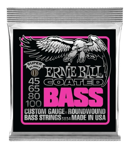 Encordado Ernie Ball Slinky Coated 3834 Para Bajo