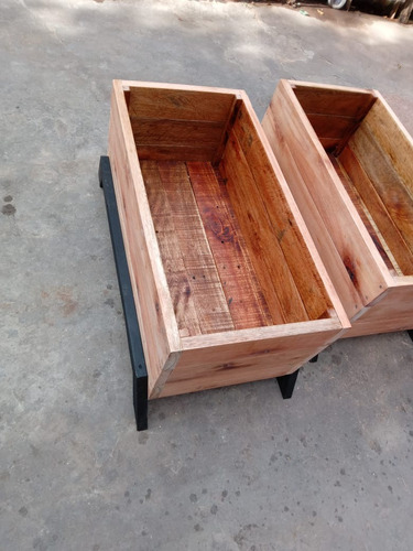 Maceta Madera Huertero Cajón Cantero Jardín Cultivo Balcón Marrón Claro Marrón Oscuro