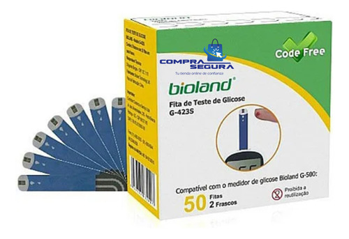 Tiras Tirillas Para Medidor De Glucosa Bioland G-500