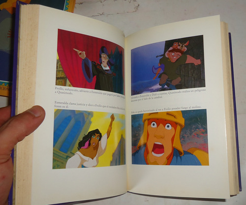 2 Libros Disney: Pocahontas - El Jorobado Ediciones B (Usado)