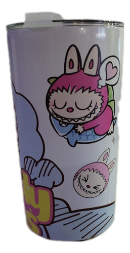 Termo Candy Floss Labubu Rosa Claro