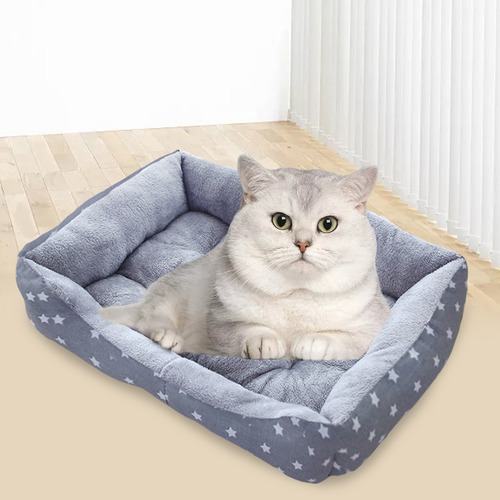 Mascota Gato Perro Cama Cachorros Gatitos Estrella Gris M