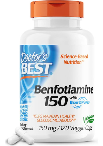 Benfotiamina 150 Con Benfopure Doctor's Best 120 Veggie Caps