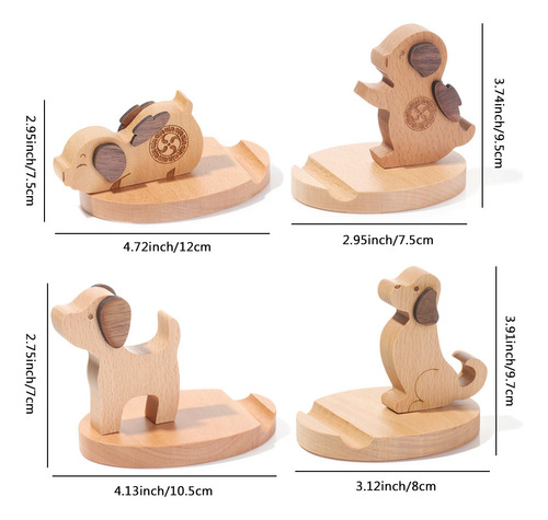 Soporte Para Teléfono Móvil, Soporte De Madera, Animal Car