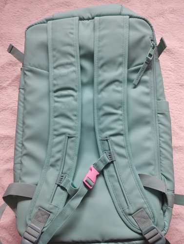 Mochila De Viaje Porta Notebook Reforzada Enjoy Fly Seafoam Turquesa Liso