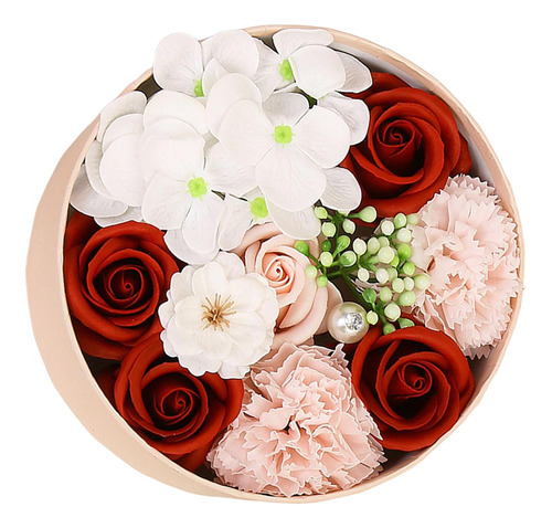Jabón Rosa Caja De Flores Jabón Pétalos De Flores Rojo