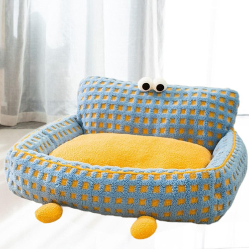 Zl Pet Sofá Sofá Cama Gato Desenho Animado Azul Pequeno