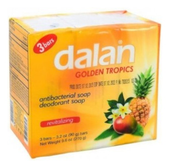 Jabon Tocador Dalan Golden Tropics Pqx3 Cajas 90gr