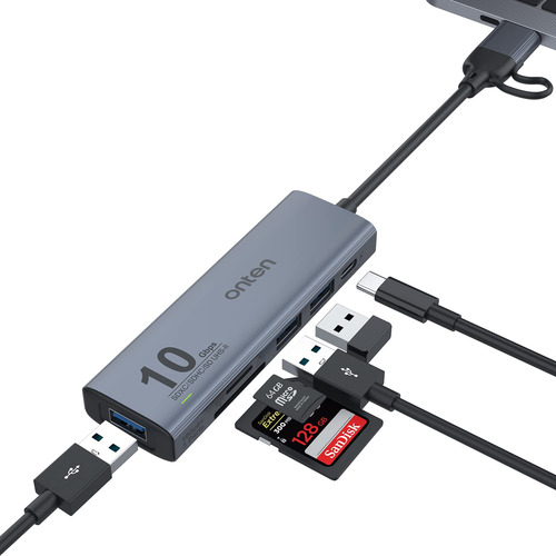 Onten Usb Tipo C Gen 2 10g Hub Lector Tarjeta Sd Tf 4.0 3