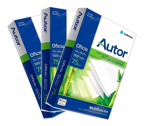 Resma Oficio Autor 75g X2un. Dist Ofic (enviogratis 3cajas)