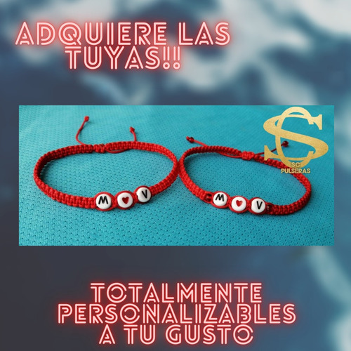 Pulseras Para Novios Totalmente Personalizadas Con Iniciales