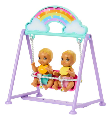 Barbie Skipper Set Cuidado Gemelos Playset