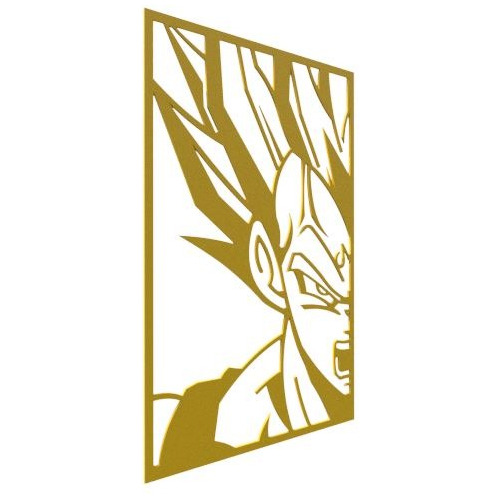 Cuadro Decorativo De Metal Vegeta Sayayin