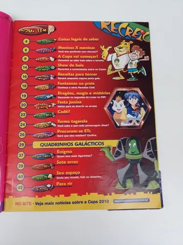 Revista Recreio 534 Copa Passatempo Jogos Brincadeiras 492p