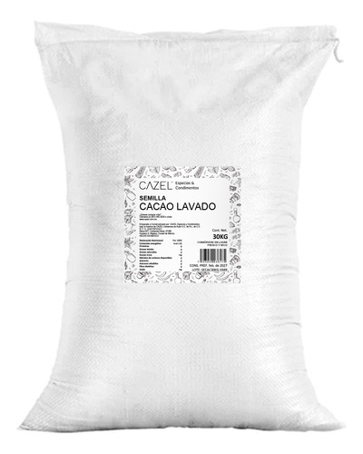 Saco De Grano Semilla De Cacao Oaxaqueño Lavado Premium 30kg