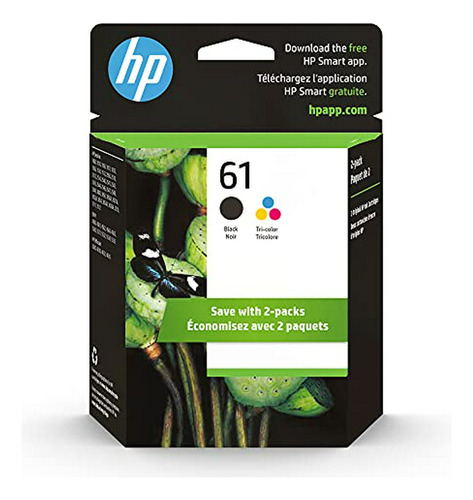 Tinta Hp 61 Negro/tricolor (paquete 2) Compatible Con Deskje