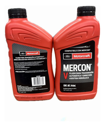 Pack 2fluido Para Transmisión Automática Motorcraft Mercon V