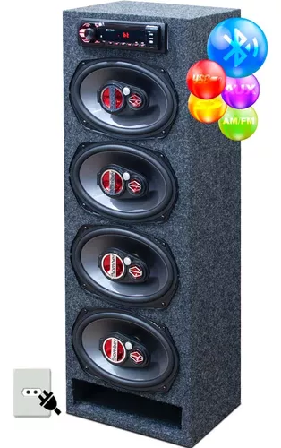 Caixa Bob 6x9 + Sub 12 Residencial Ativa Bluetooth 400w Rms