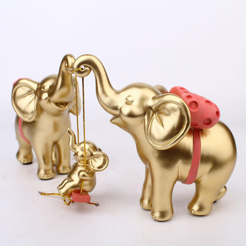 Estatuilla Decorativa De , Adorno De Escritorio De Oro
