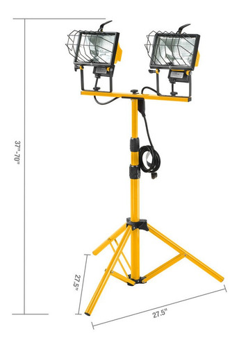 Luz De Trabajo Hyper Tough Con Trípoide 1000 Watt