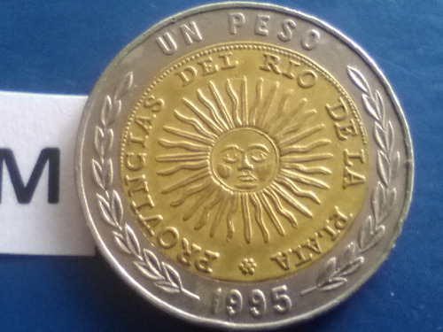 Antiguas Monedas Argentinas De Un 1 Peso Del Año 1995 Conver