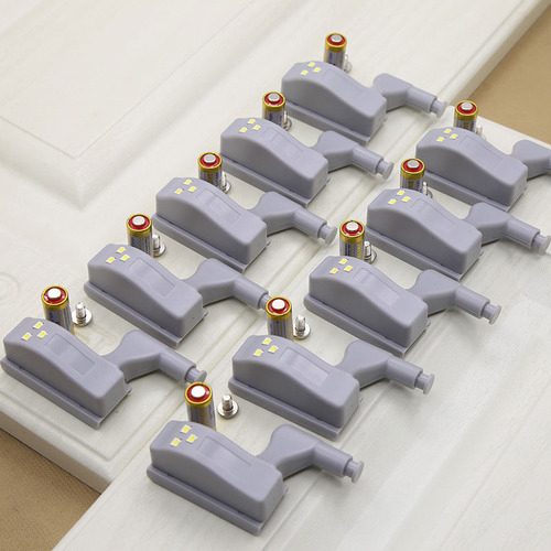 10 Unidades Luz Led Para Encaixe Dobradiça De Pressão 12v