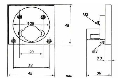 0 10a Analogico Amp Corriente Puntero Aguja Panel Medidor